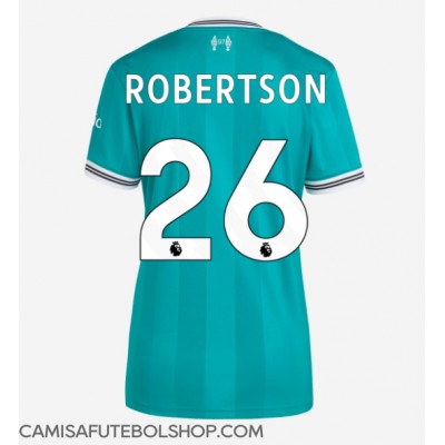 Camisa de time de futebol Liverpool Andrew Robertson #26 Replicas 3º Equipamento Feminina 2025-26 Manga Curta Camisa de time de futebol Liverpool Andrew Robertson #26 Replicas 3º Equipamento Feminina 2025-26 Manga Curta